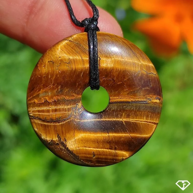 Pendentif donut en Œil de Tigre