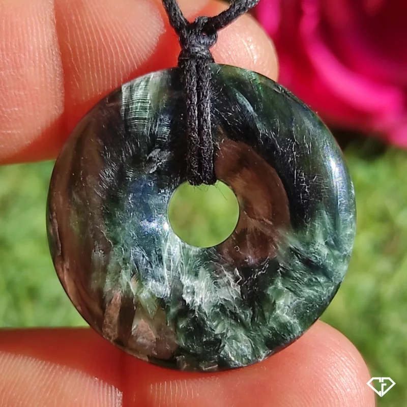 Pendentif donut en Séraphinite