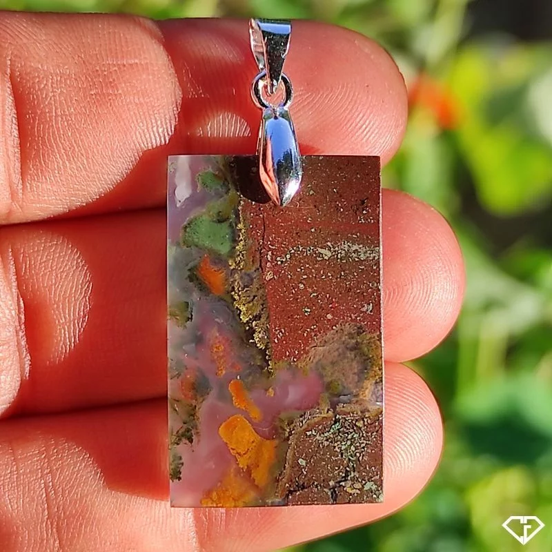 Pendentif en Agate paysage