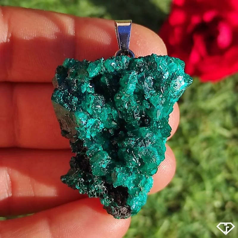 Pendentif en Dioptase