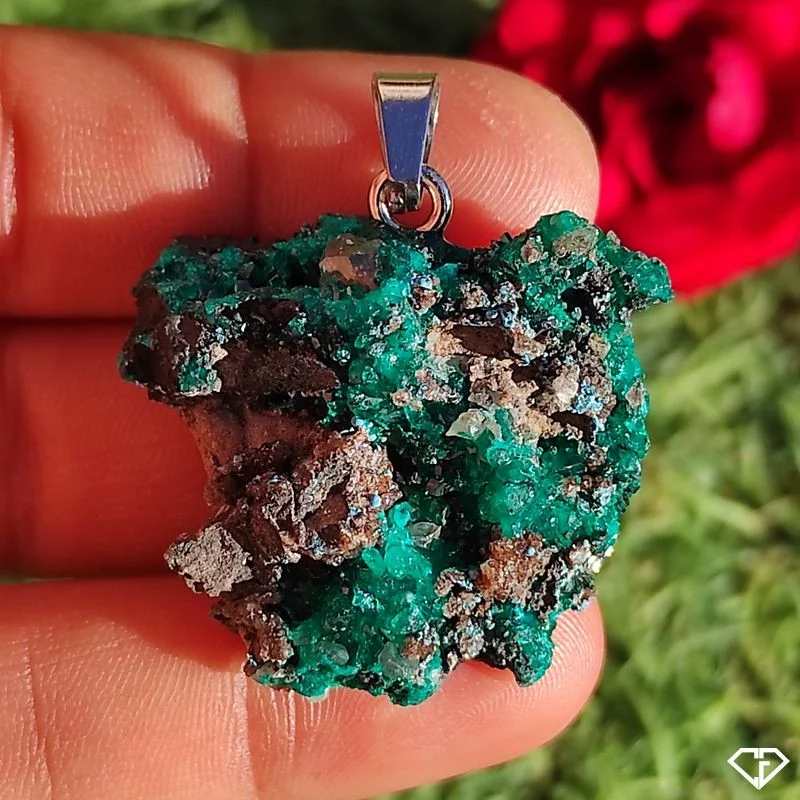 Pendentif en Dioptase