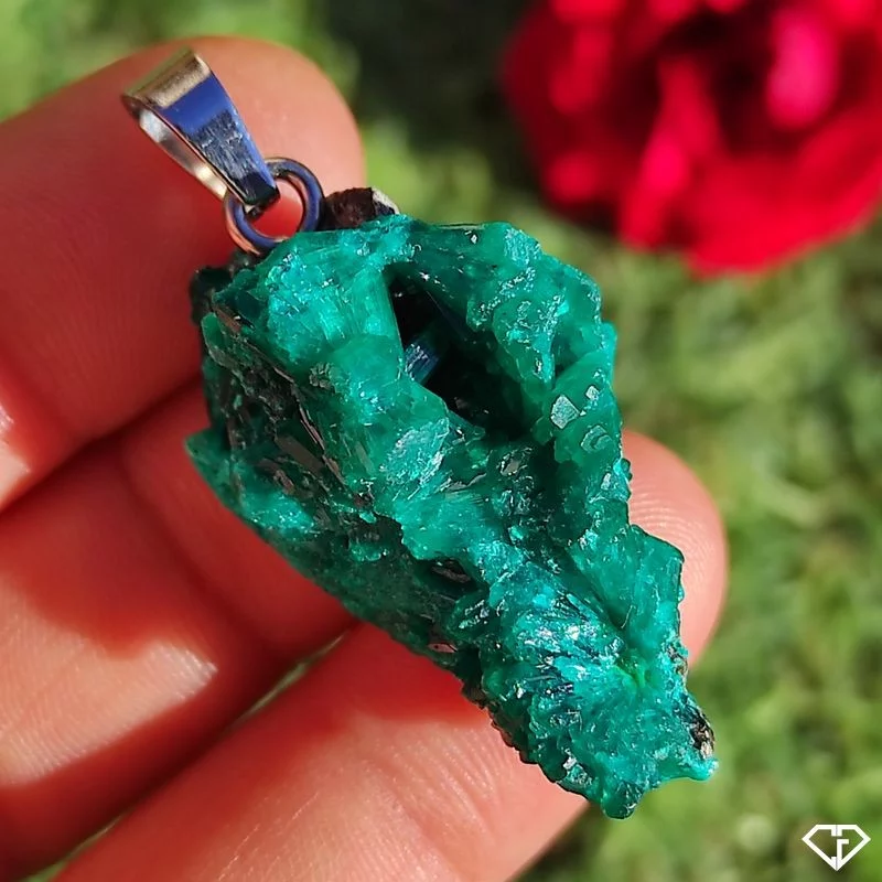 Pendentif en Dioptase