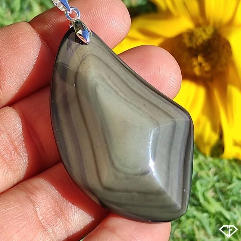 Pendentif en Obsidienne Arc-en-ciel