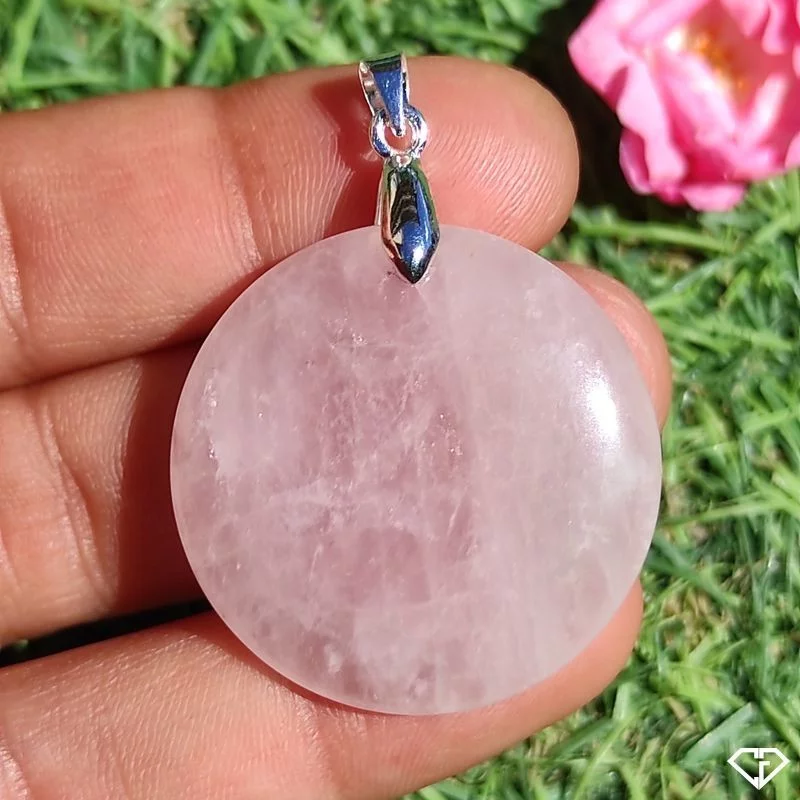 Pendentif en Quartz Rose