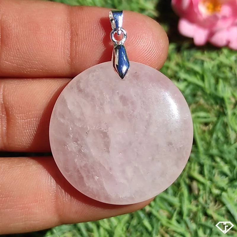 Pendentif en Quartz Rose