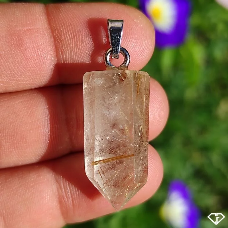 Pendentif en Quartz Rutile