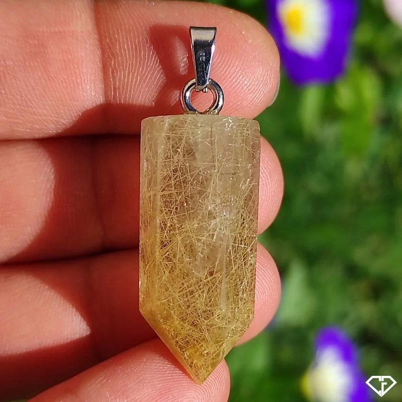 Pendentif en Quartz Rutile