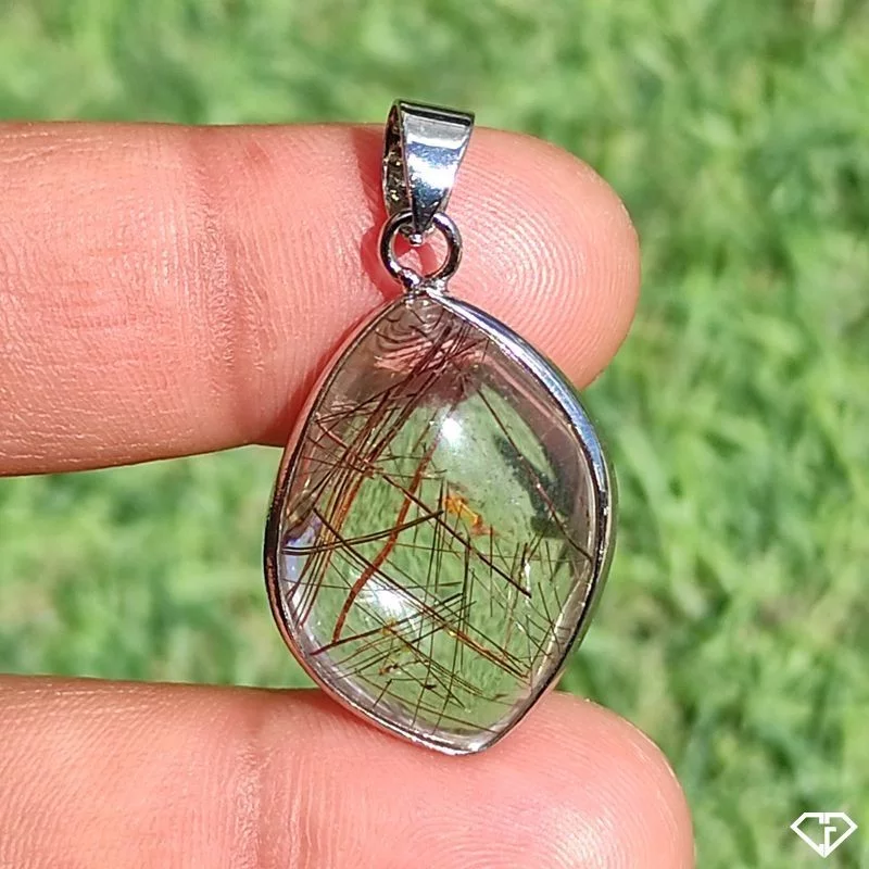 Pendentif en Quartz Rutile