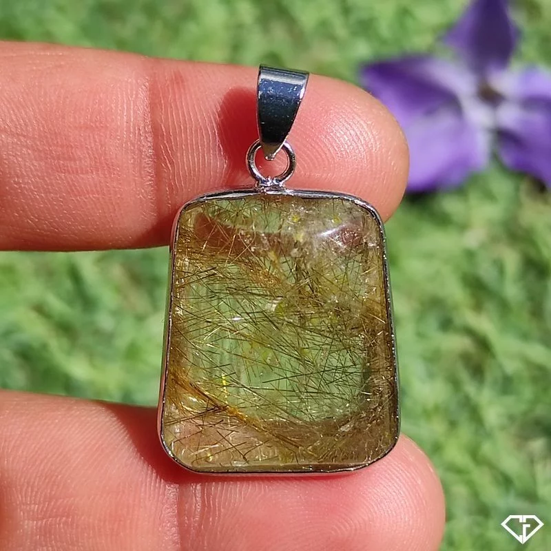 Pendentif en Quartz Rutile