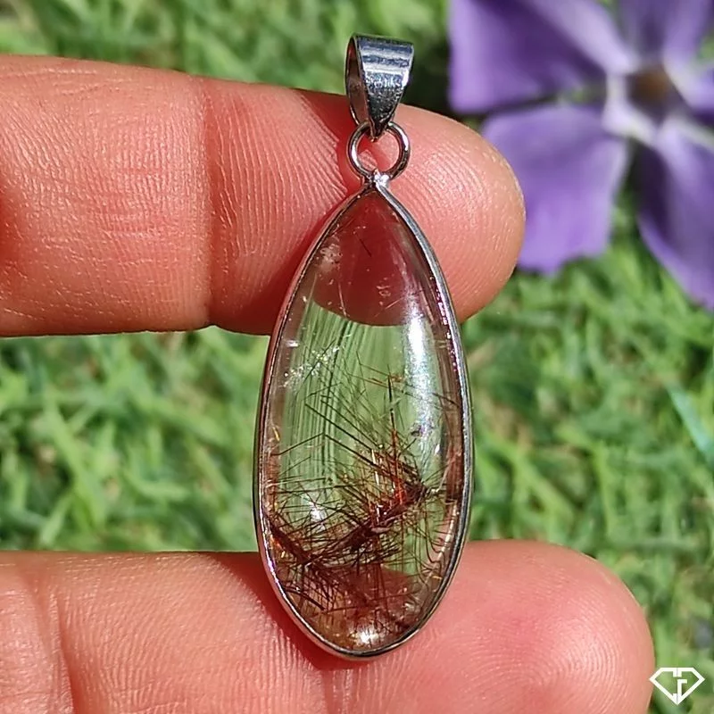 Pendentif en Quartz Rutile