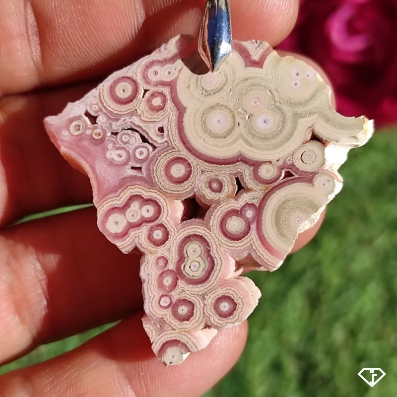 Pendentif en Rhodochrosite