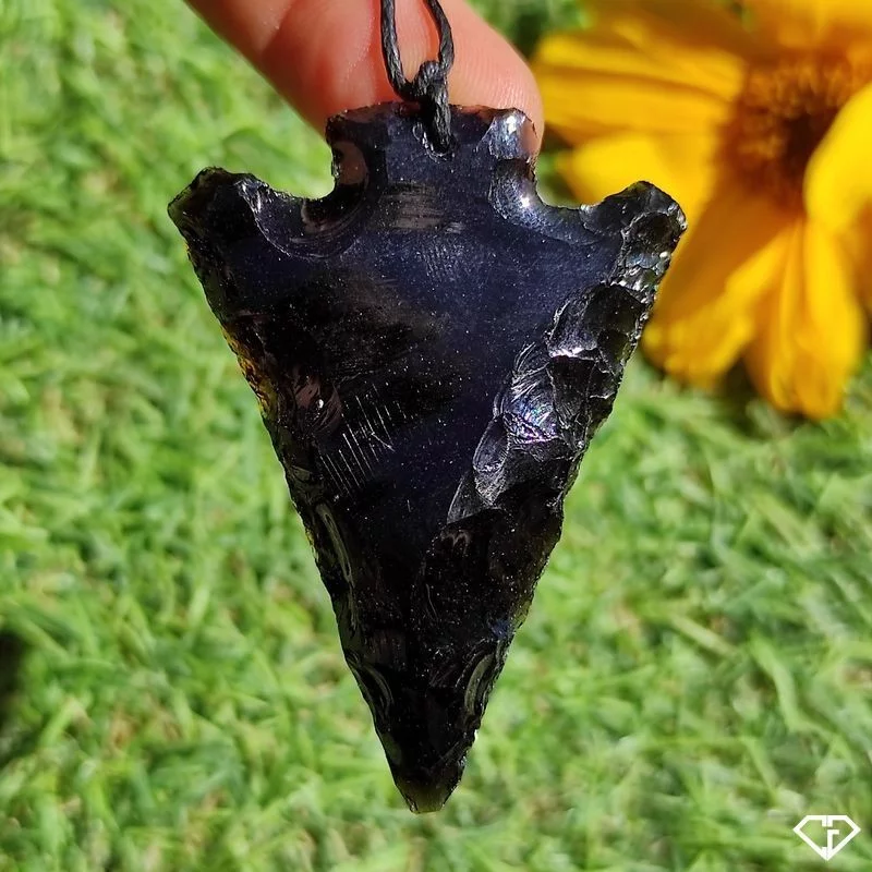 Pendentif flèche en Obsidienne