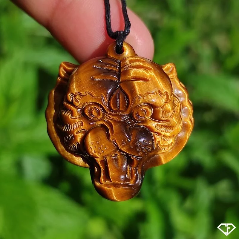 Pendentif Tigre en Œil de Tigre