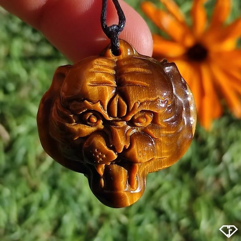 Pendentif Tigre en Œil de Tigre