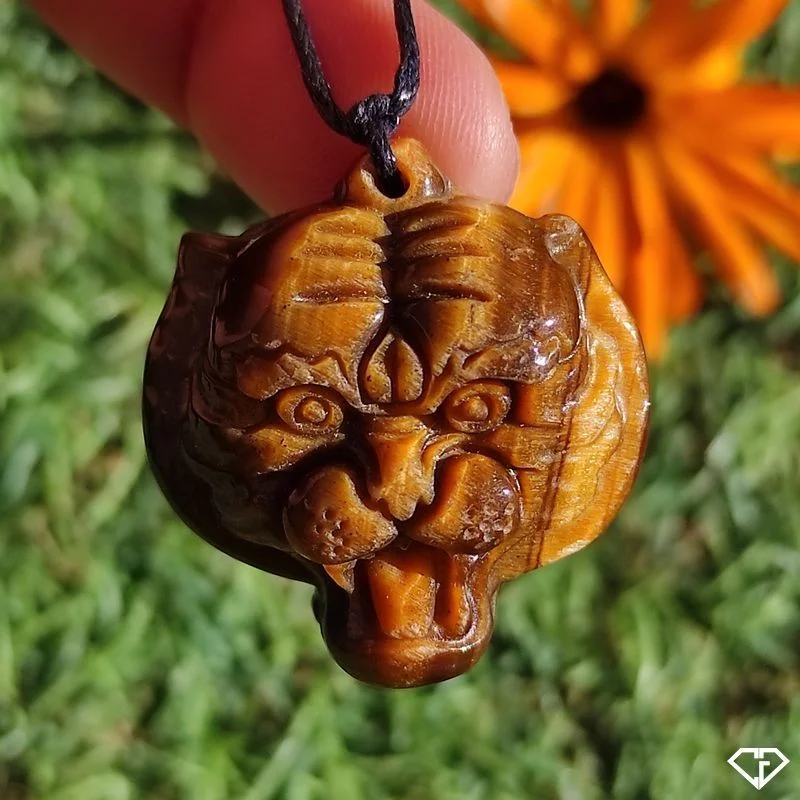 Pendentif Tigre en Œil de Tigre