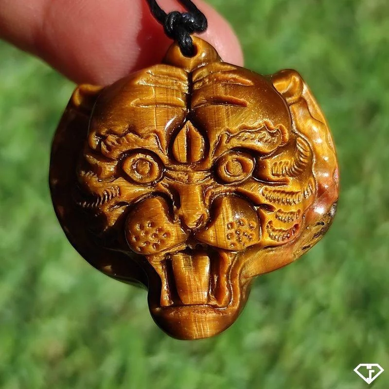Pendentif Tigre en Œil de Tigre