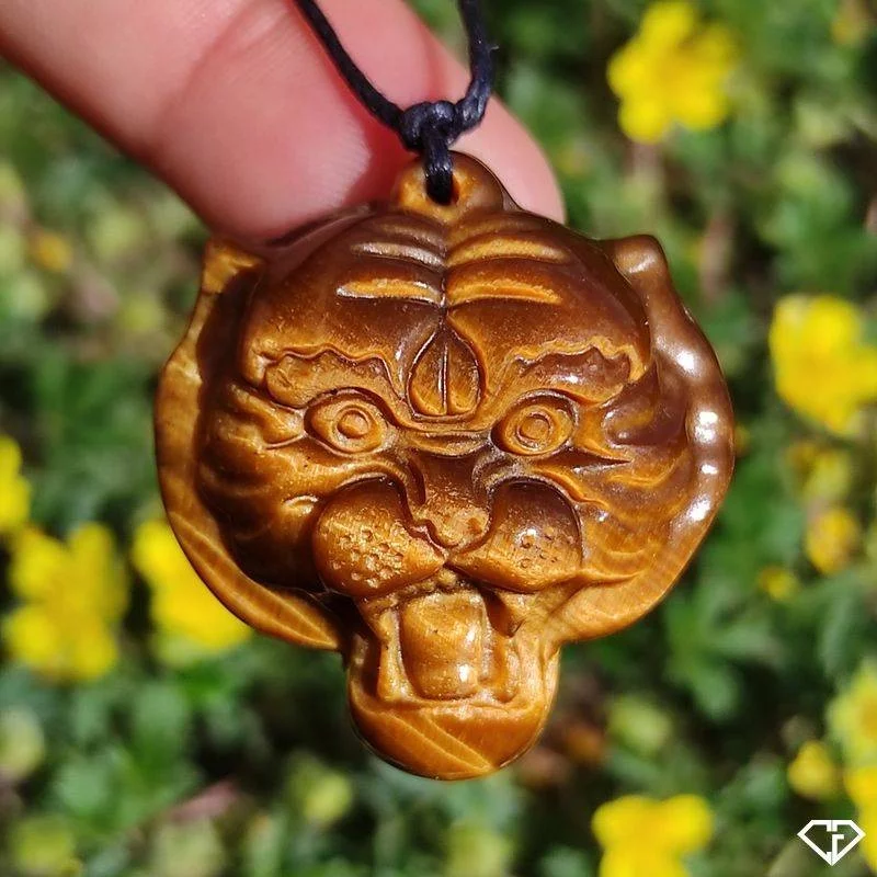 Pendentif Tigre en Œil de Tigre