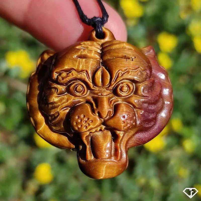 Pendentif Tigre en Œil de Tigre