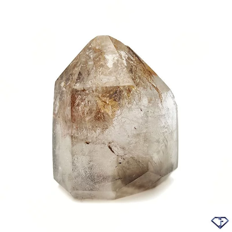 Pointe de Quartz fumé à inclusions
