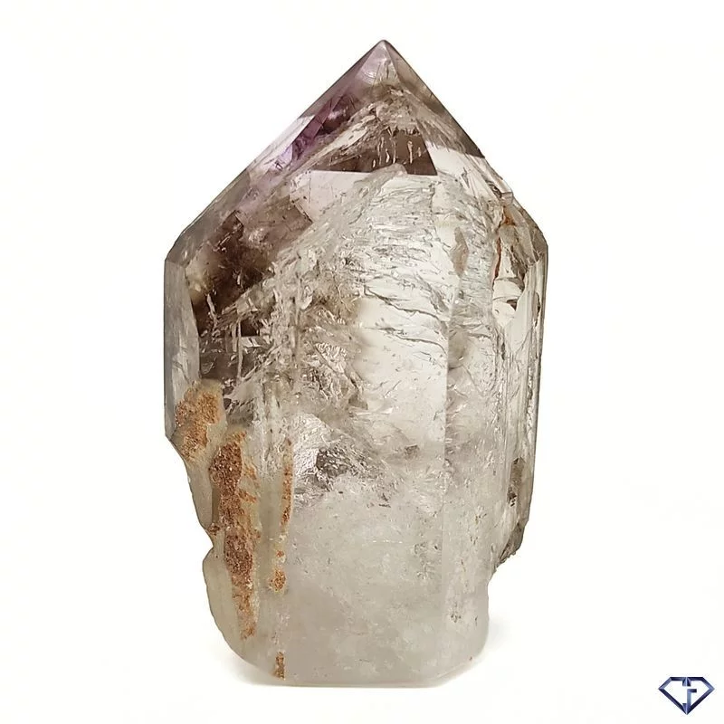 Pointe de Quartz fumé Améthysé