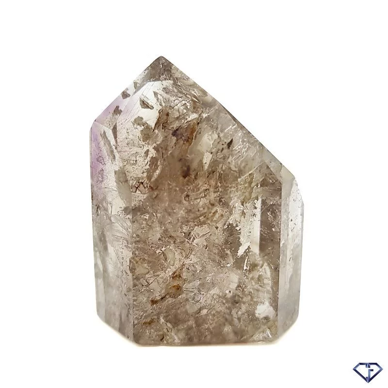 Pointe Quartz fumé Améthysé à inclusions