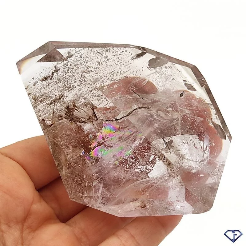 Quartz fumé Améthysé à inclusions