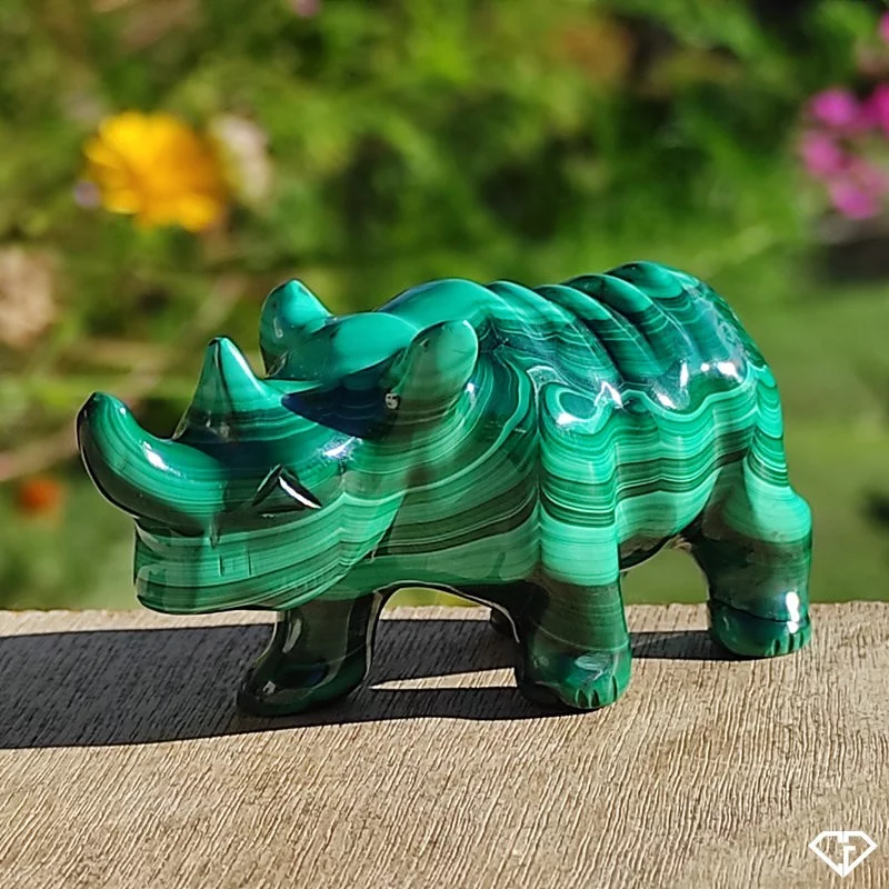 Rhinocéros en Malachite