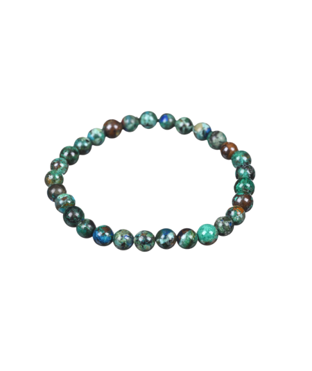 Chrysocolle du Pérou - Bracelet Boules 6 mm
