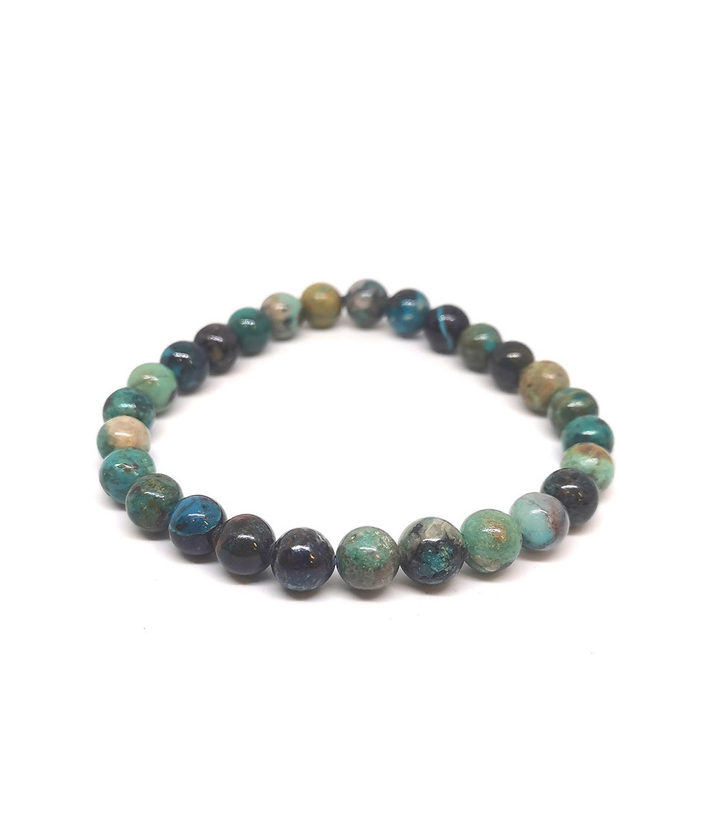 Chrysocolle Du Pérou - Bracelet Boules 8 Mm