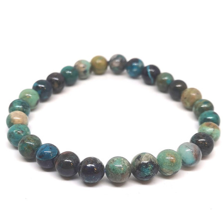 Chrysocolle du Pérou - Bracelet Boules 8 mm