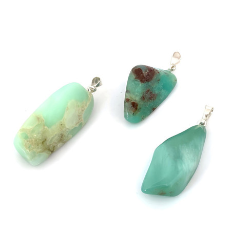 Chrysoprase - Pendentif Pierre Roulée