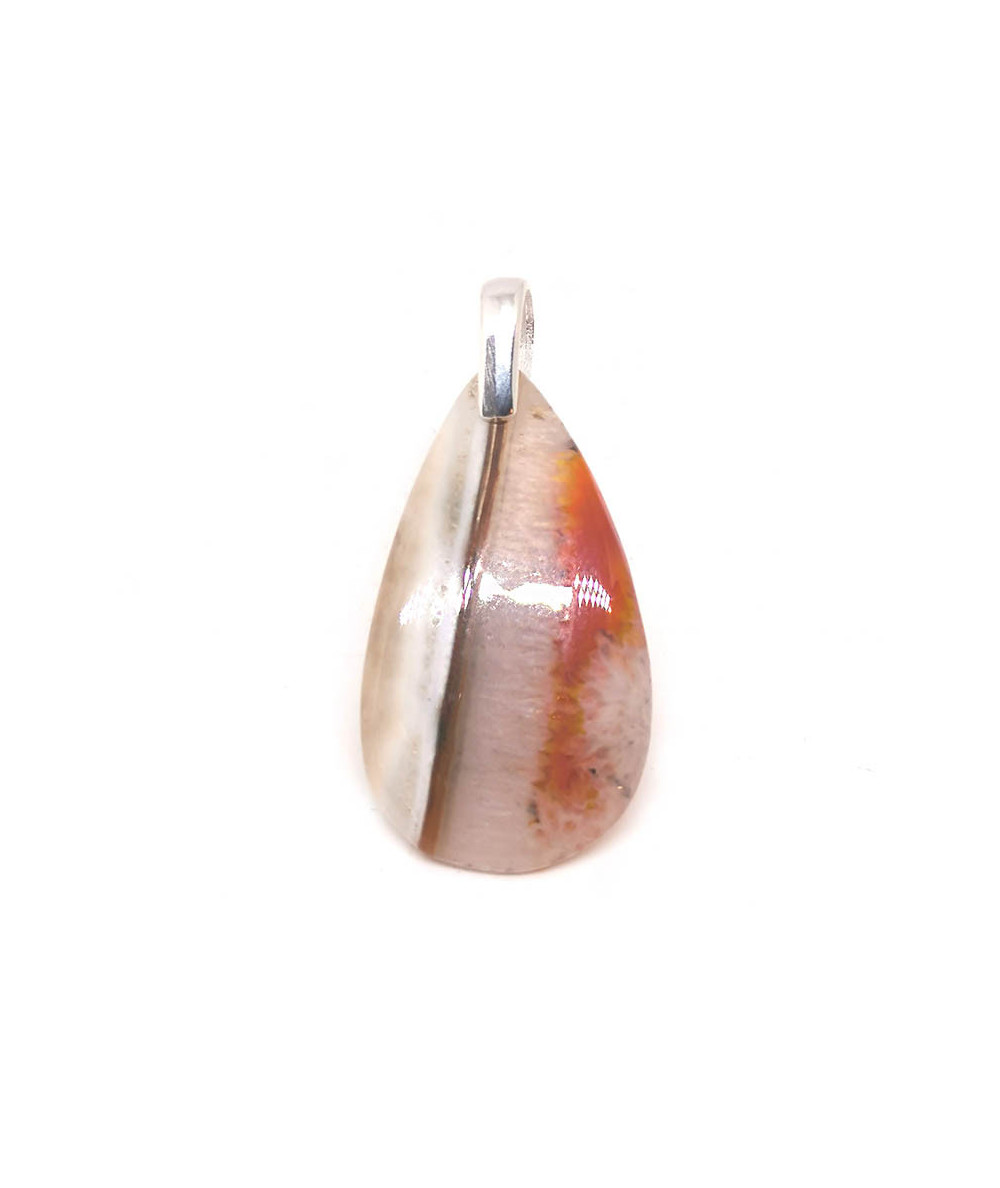 Cornaline - Pendentif Bélière Argent