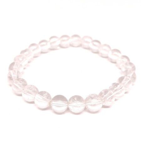 Cristal de Roche - Bracelet Boules 8 mm