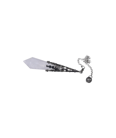 Cristal de Roche - Pendule Facetté (forme losange)