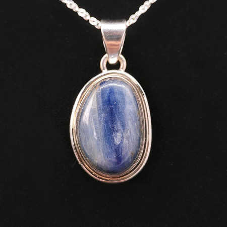 Cyanite (Kyanite Ou Disthène) - Pendentif Serti Argent