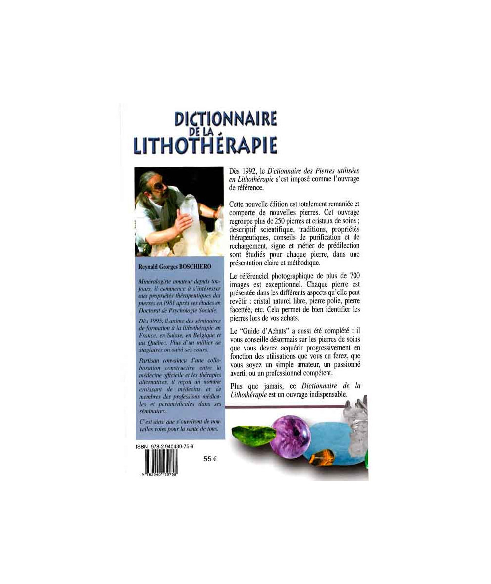 Dictionnaire De La Lithothérapie - Livre