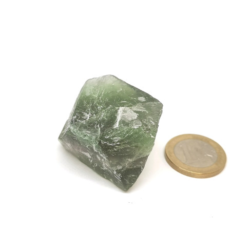 Fluorite (Fluorine) - Pierre Brute - Octaèdre / Bicolore