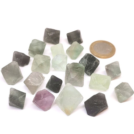 Fluorite (Fluorine) - Pierre Brute - Octaèdre - Petit Modèle