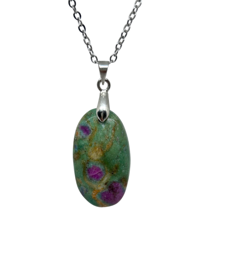 Fuchsite Rubis - Pendentif bélière