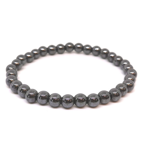 Hématite - Bracelet Boules 6 Mm