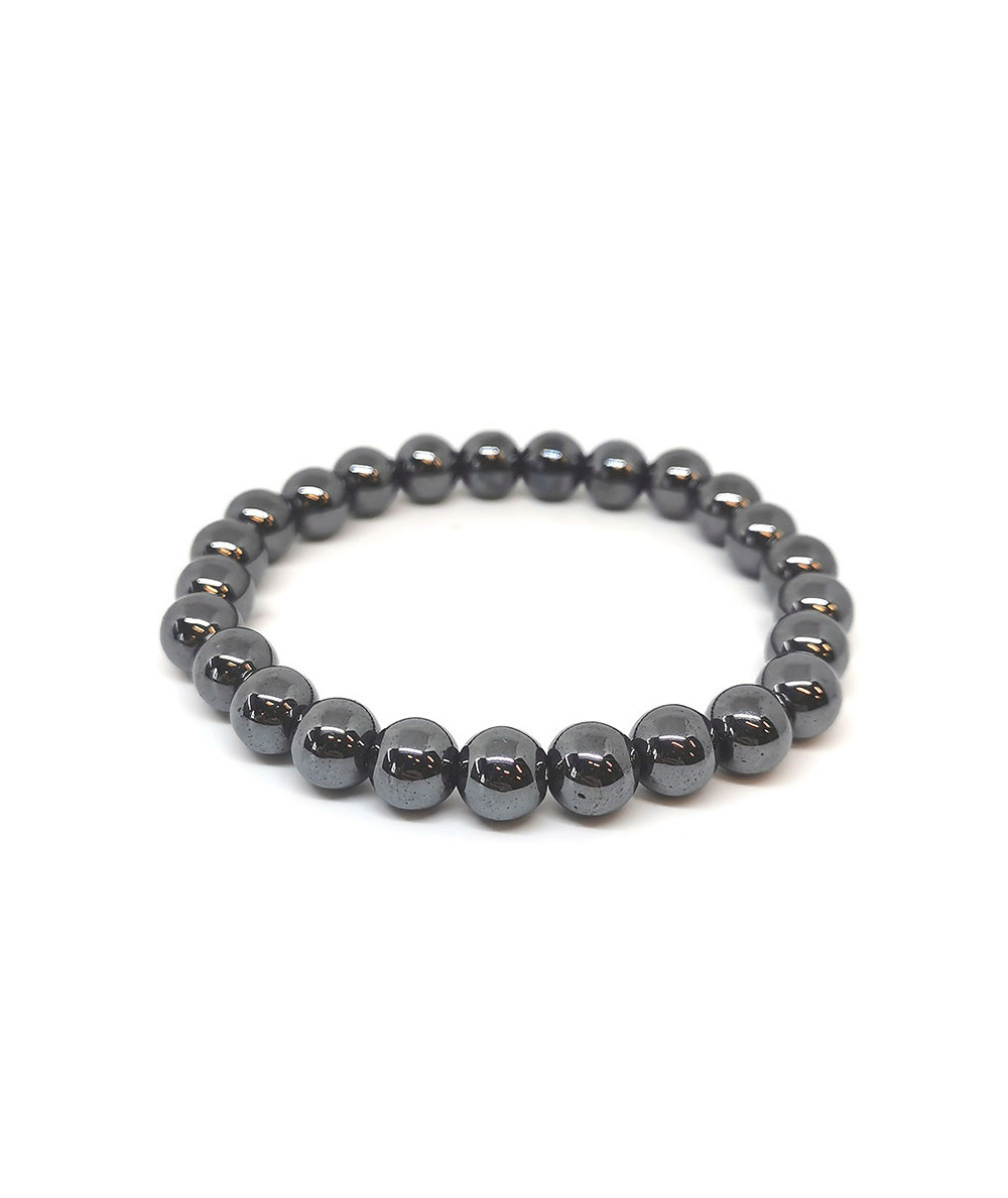 Hématite - Bracelet Boules 8 Mm