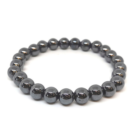 Hématite - Bracelet Boules 8 Mm