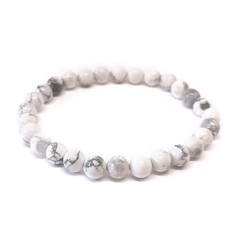 Howlite - Bracelet Boules