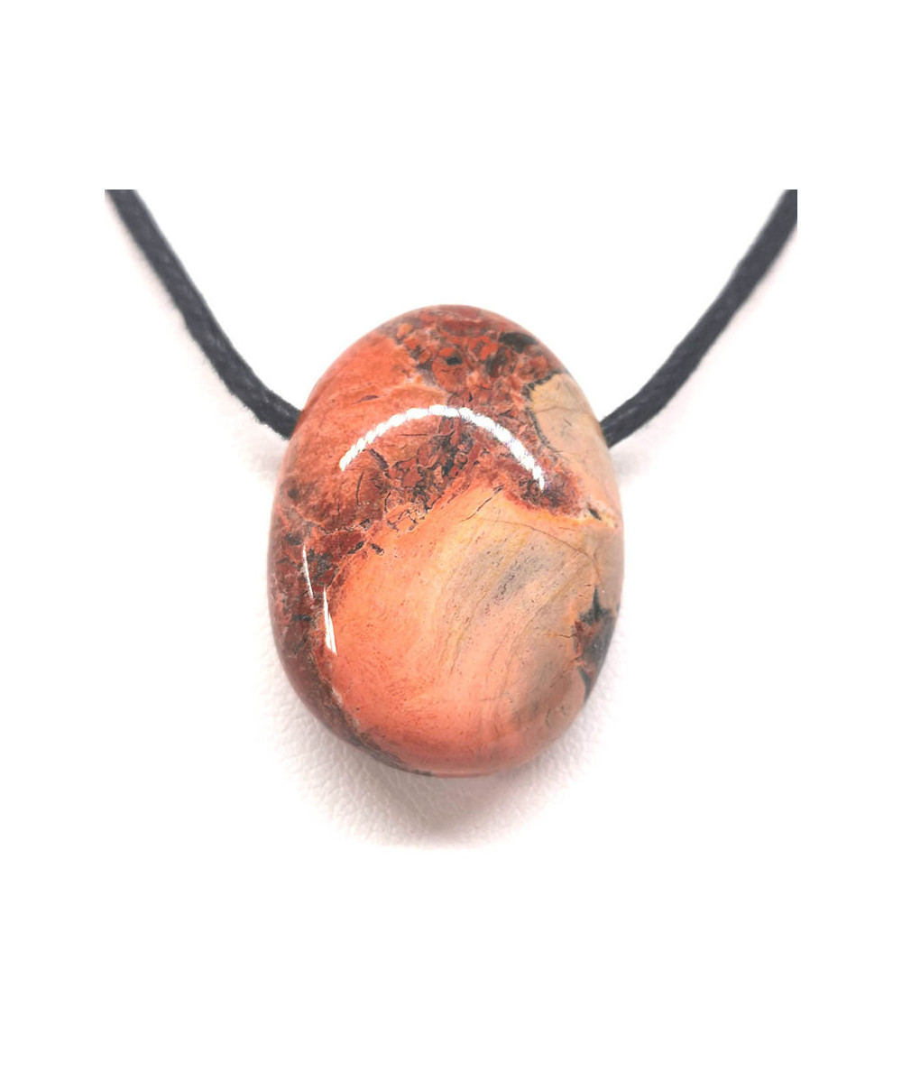 Jaspe Breschia (Brechiforme) - Pendentif Pierre Percée