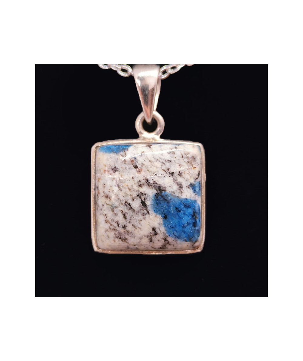 Jaspe K2 D'Himalaya - Pendentif Serti Argent