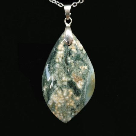 Jaspe Océan (Orbiculaire) - Pendentif Bélière