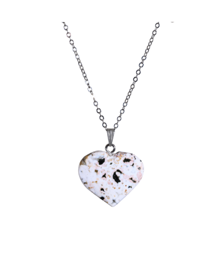 Jaspe Océan (Orbiculaire) - Pendentif Coeur