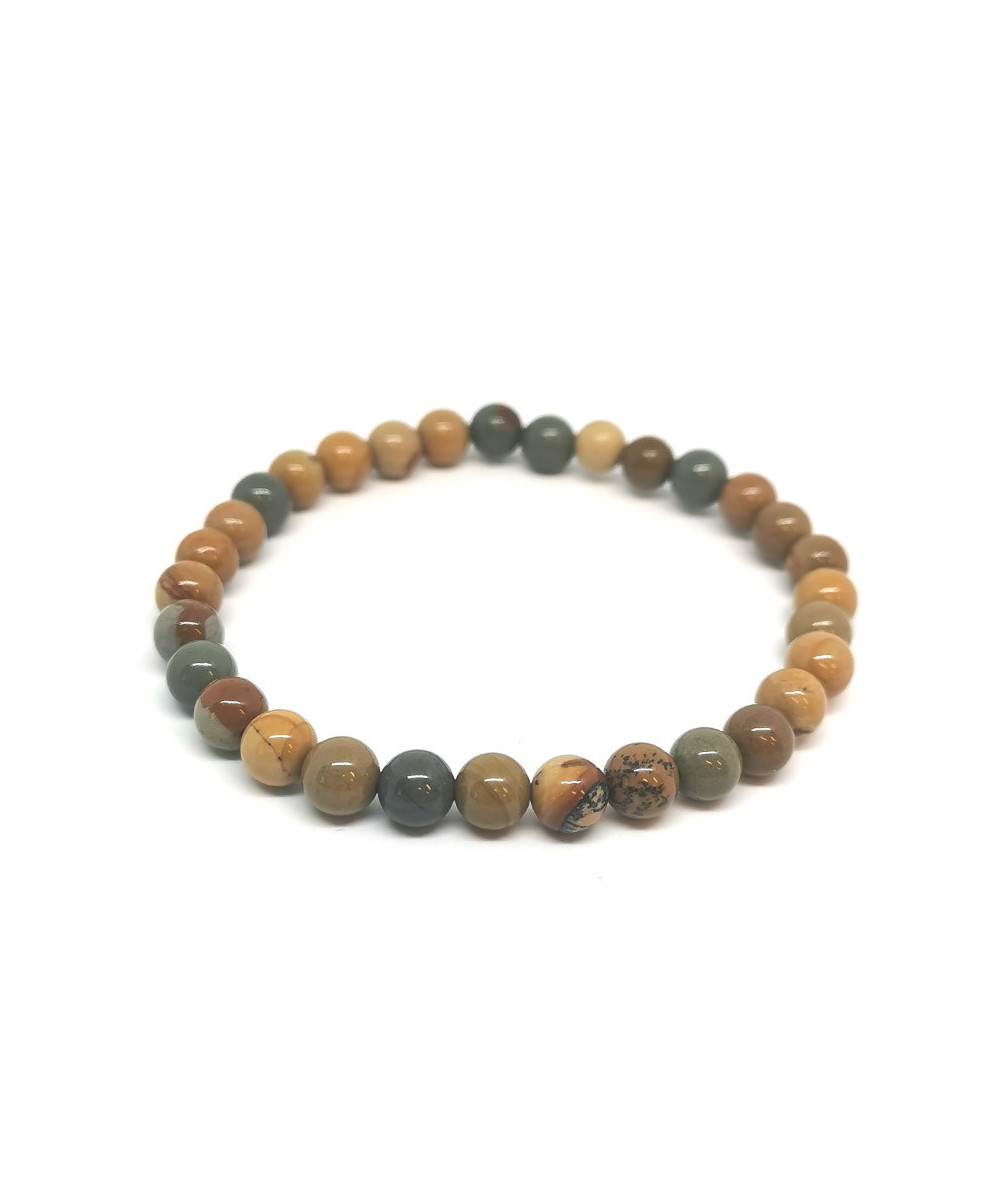 Jaspe Paysage - Bracelet Boules