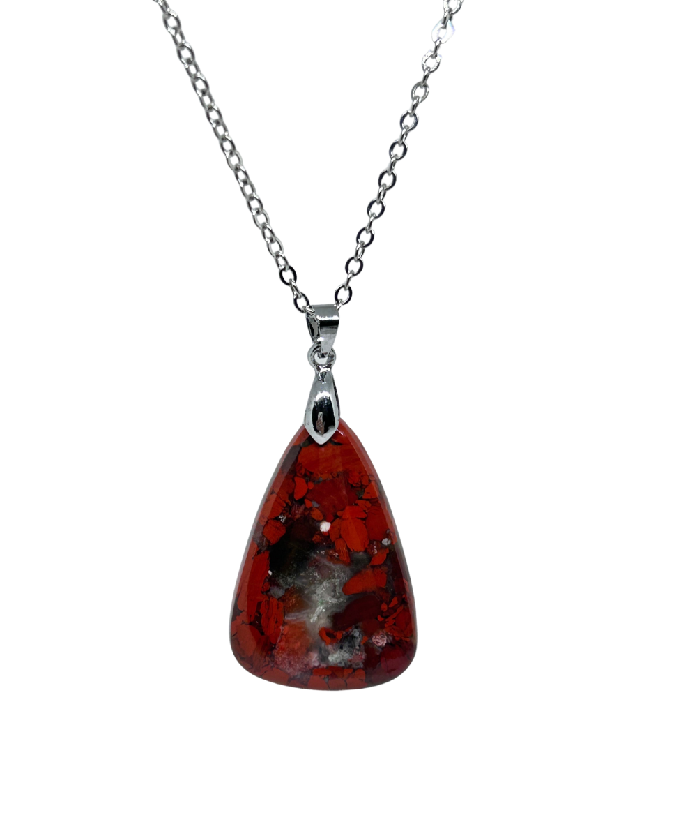 Jaspe Rouge - Pendentif Bélière