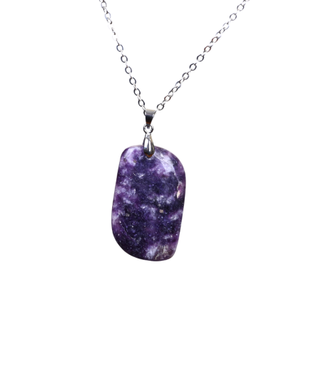 Lépidolite (Mica) - Pendentif Bélière